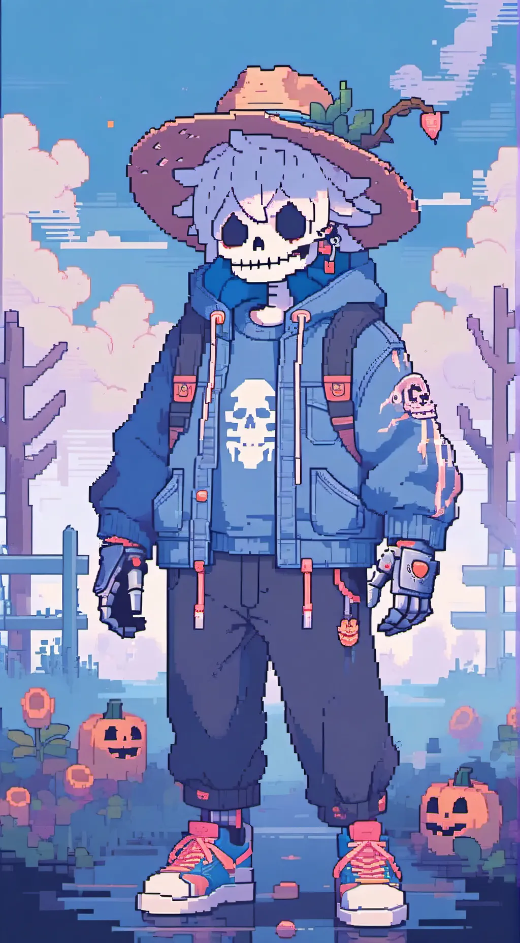 ai character: Farmer Sans background