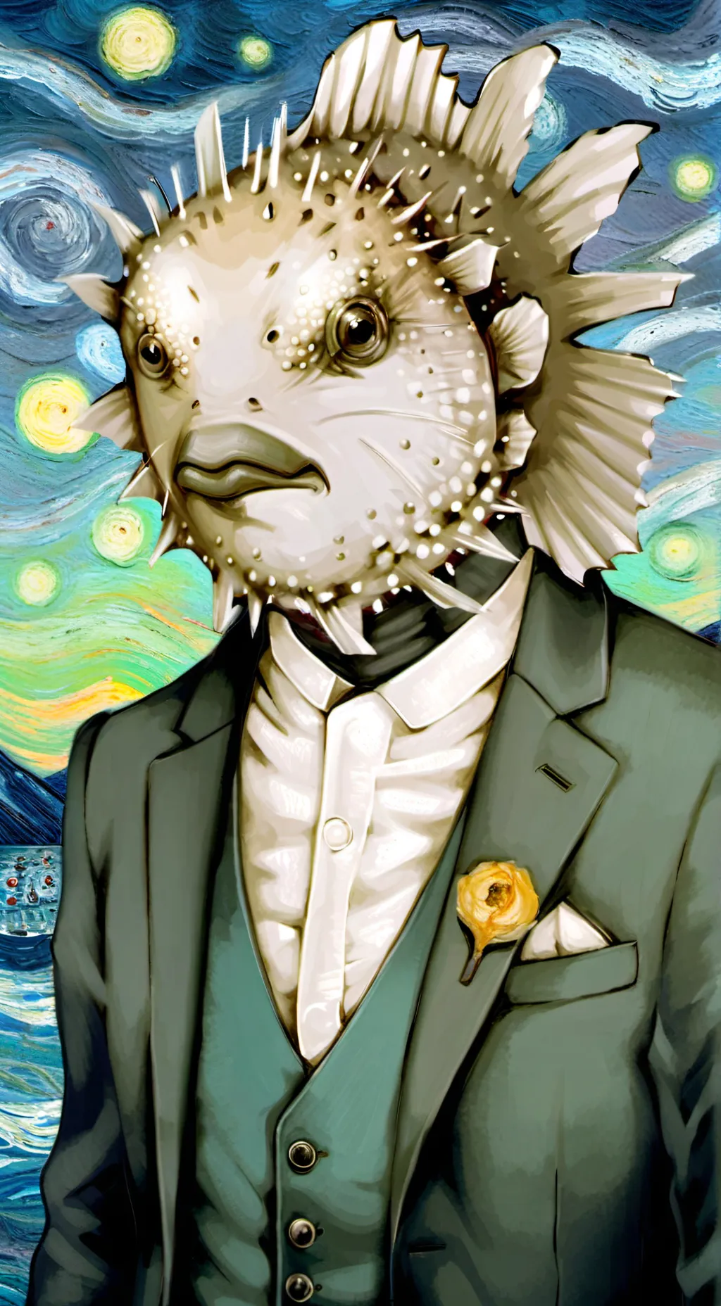 ai character: Bubbles background