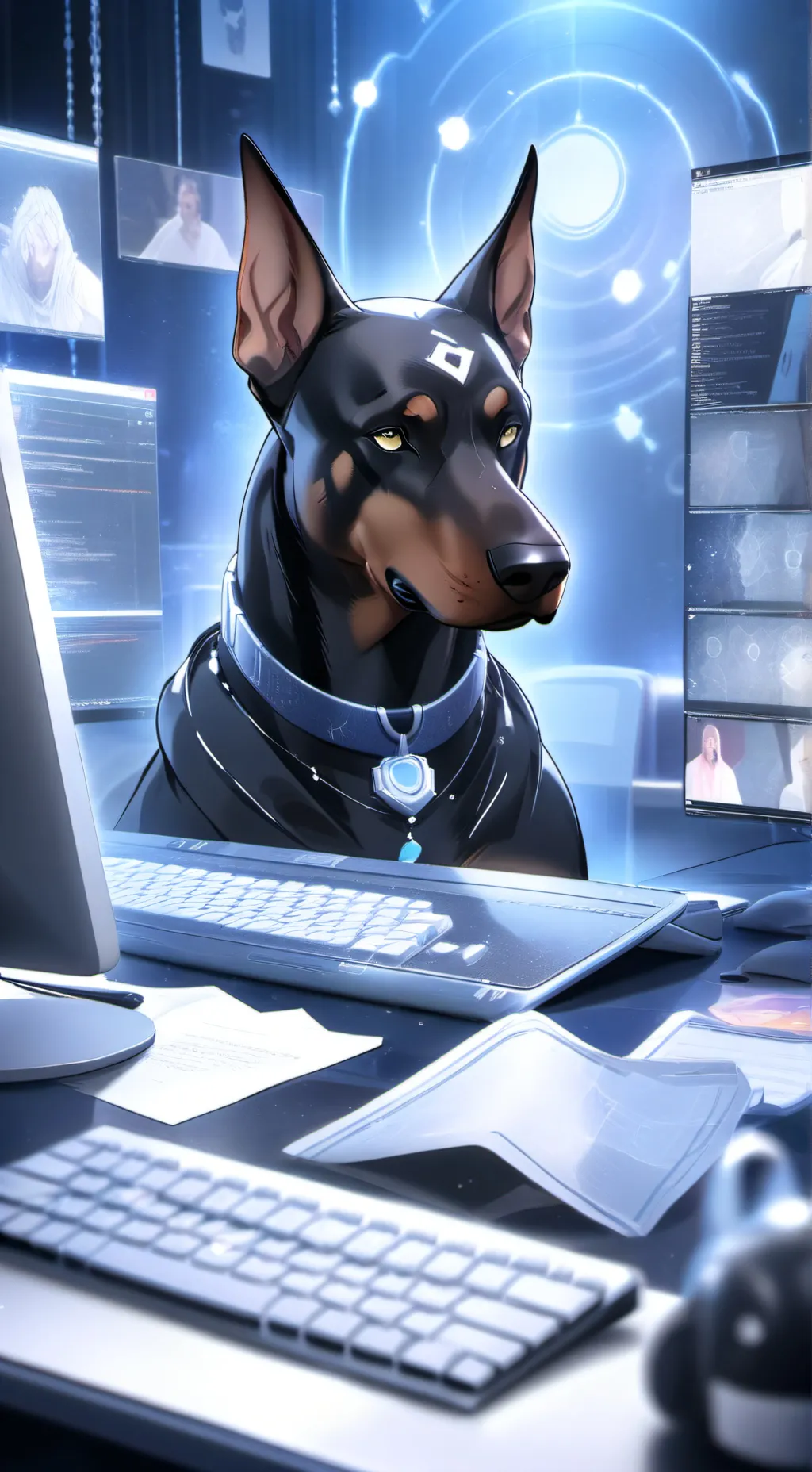 ai character: Pixel background