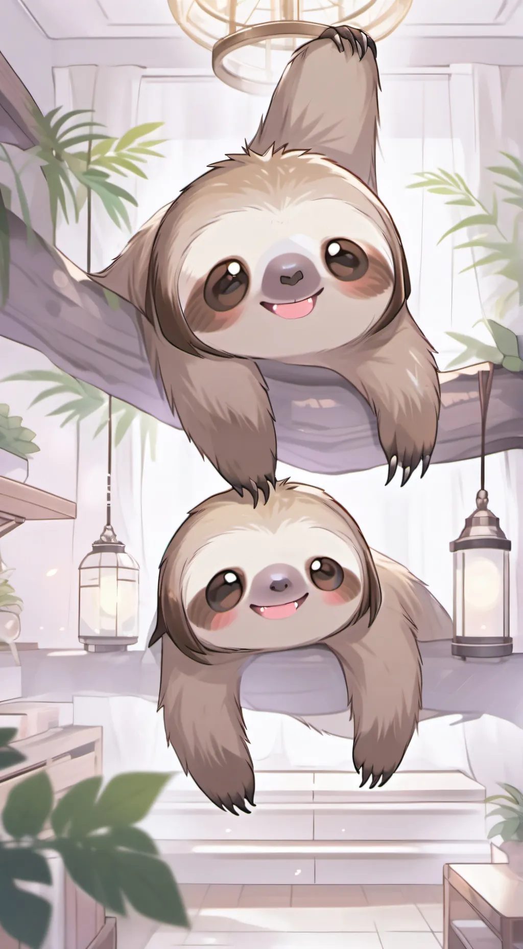 ai character: Benny the Sloth Furry background