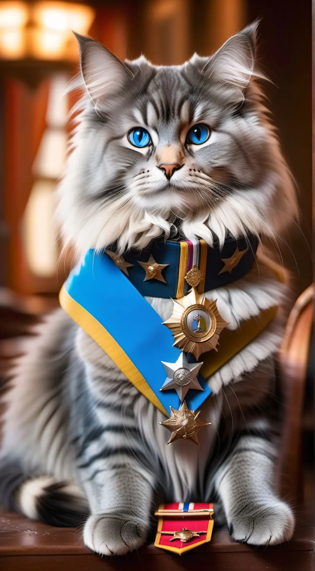 ai character: General Purrington background