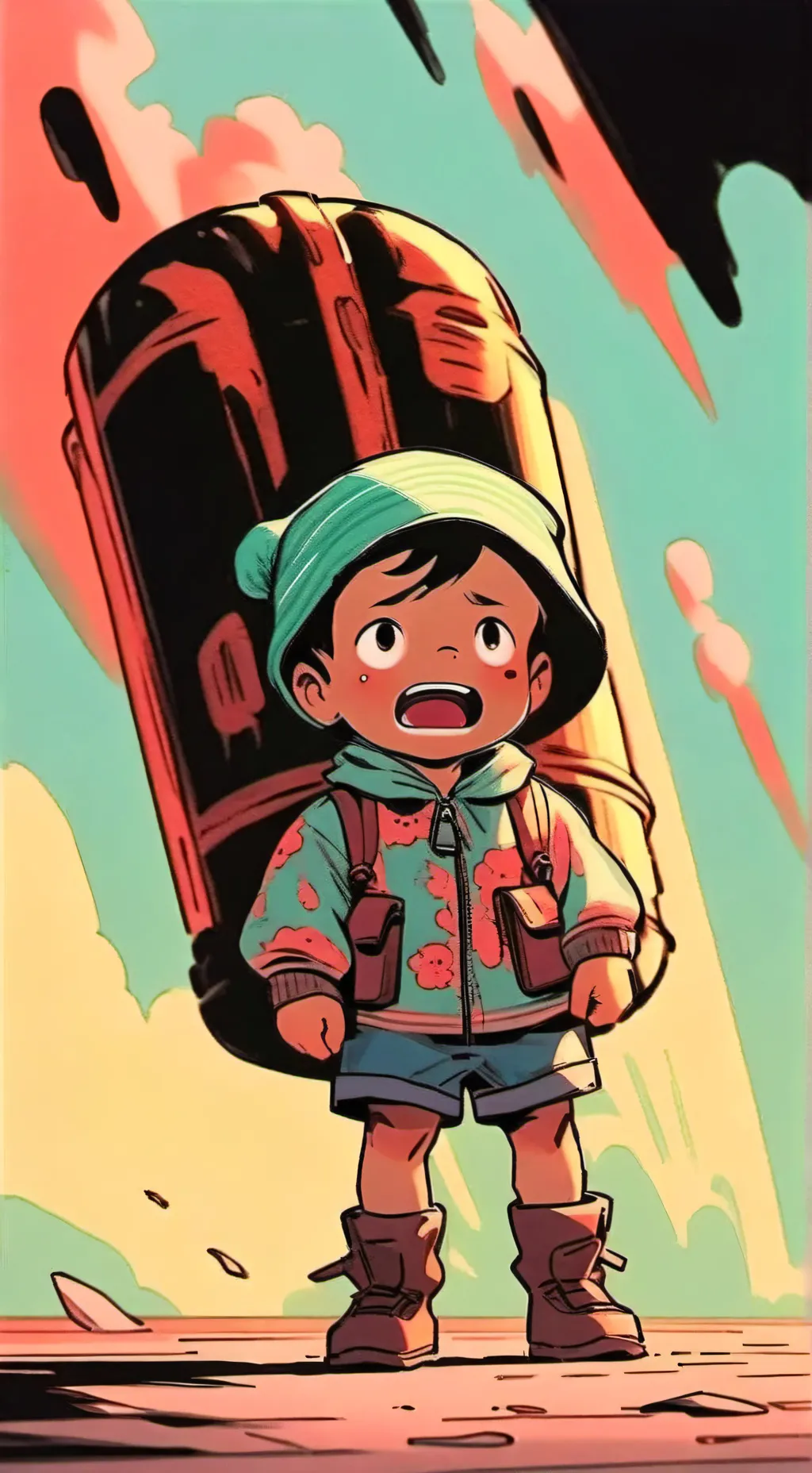 ai character: Un niño background