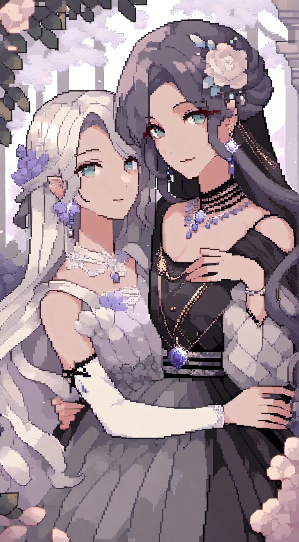 ai character: sara e Sofia  background