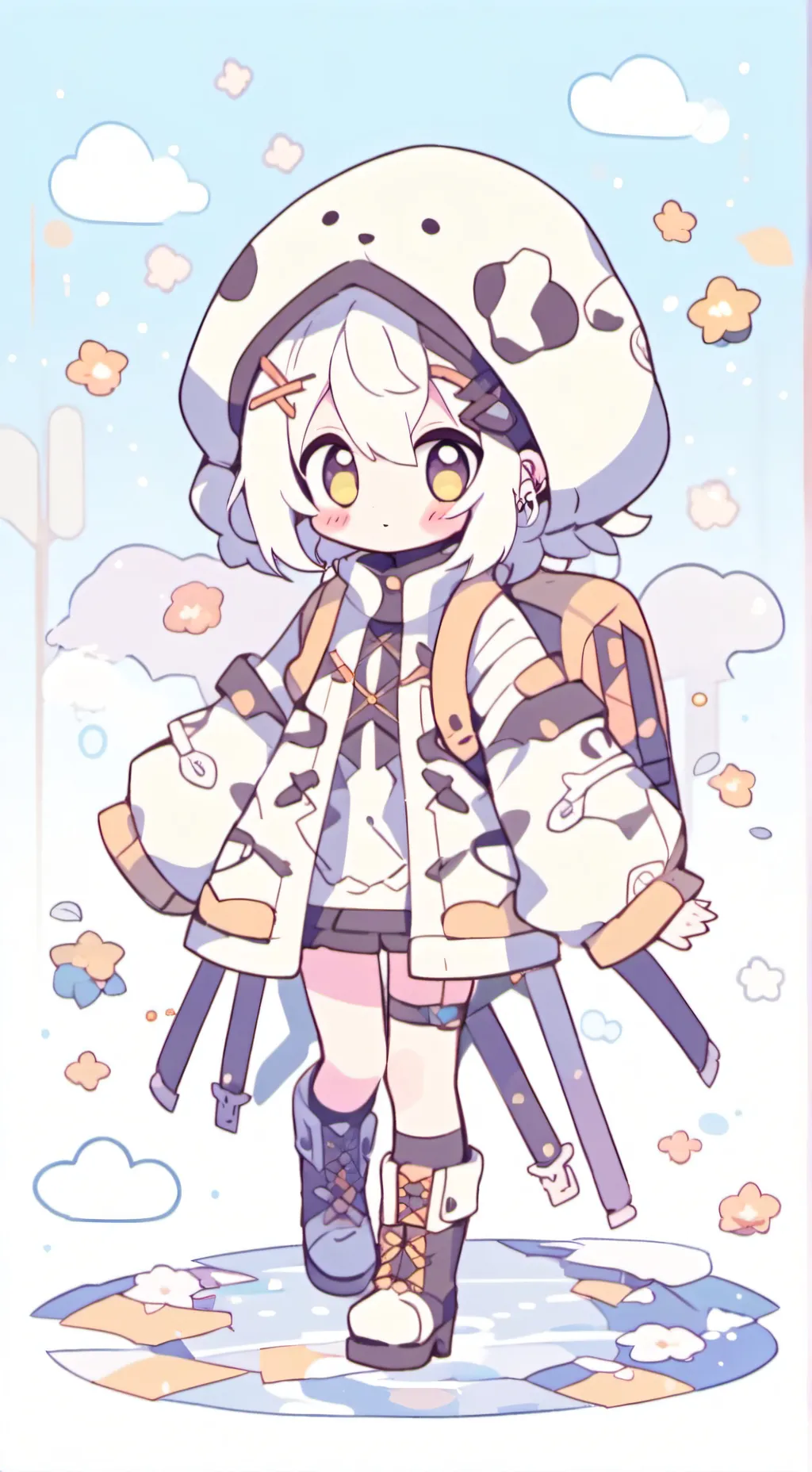 ai character: gone insane smile background