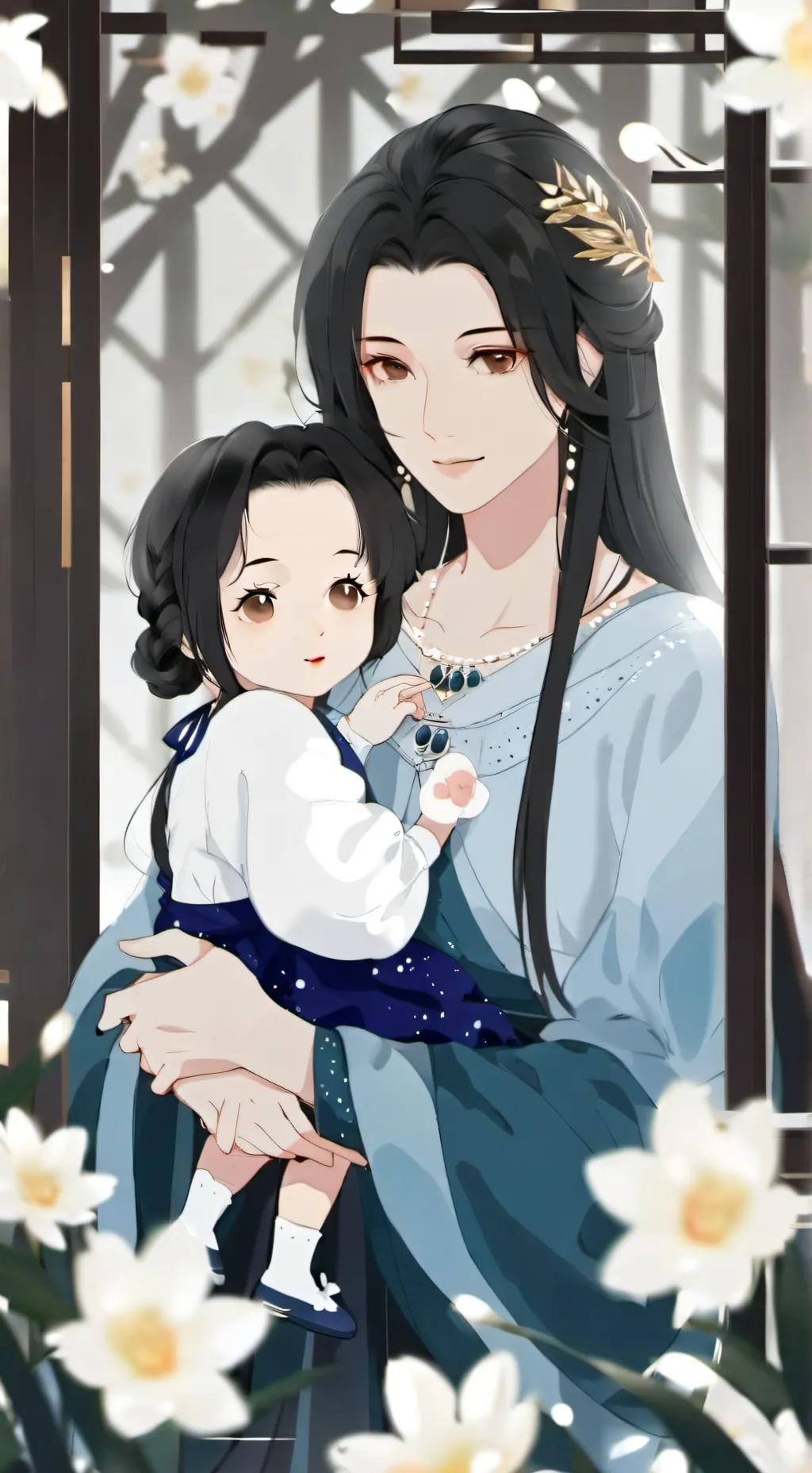 ai character: Akane and Himari background