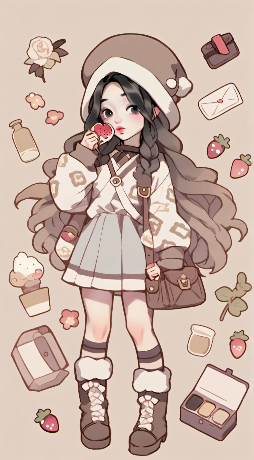 ai character: Royerlin🌺✨ background