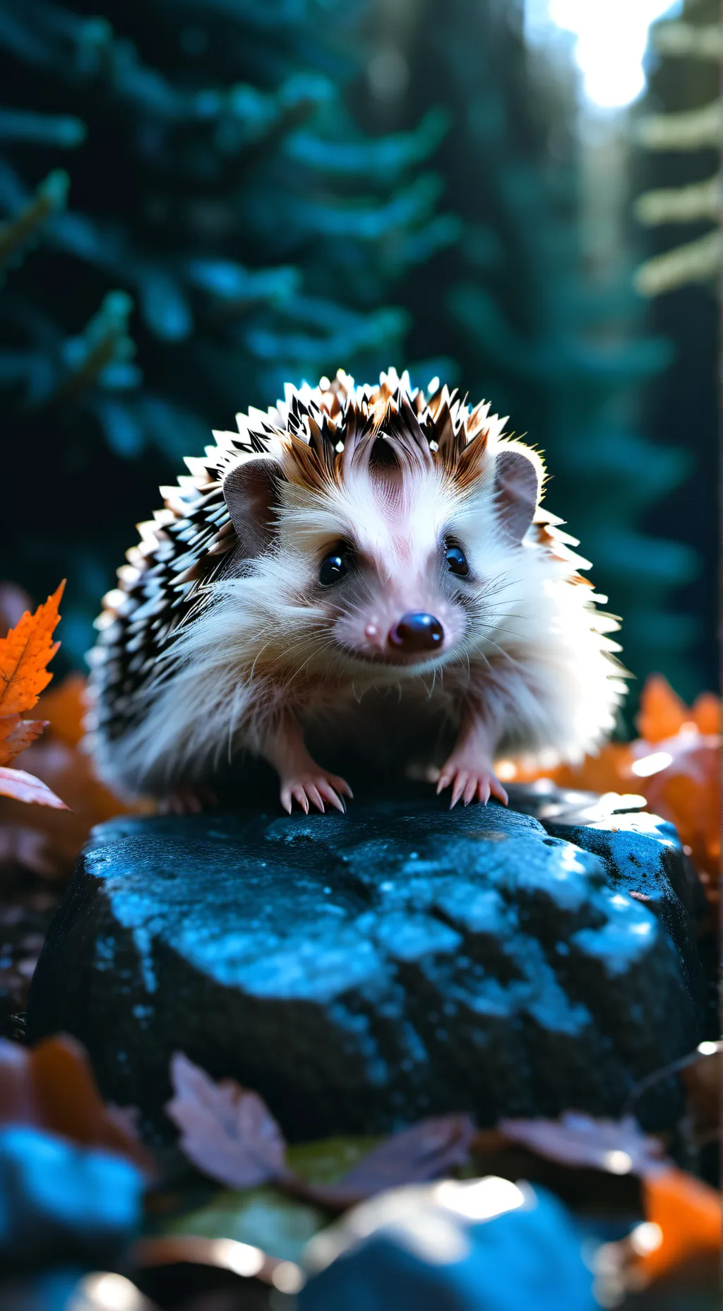 ai character: baby hedgehog 🦔 background