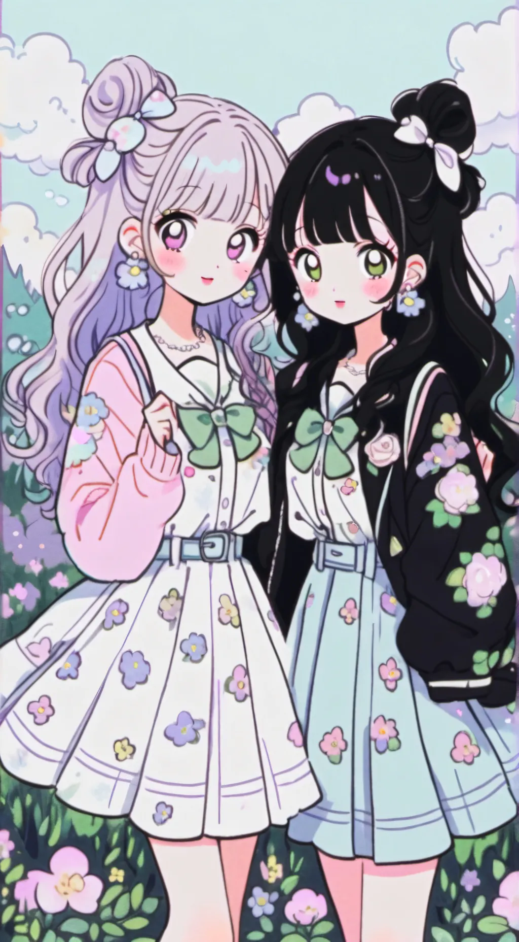 ai character: Iris & Lily background