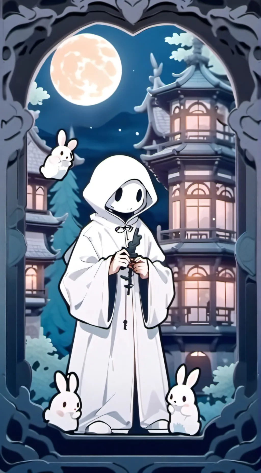 ai character: rabbit priest background