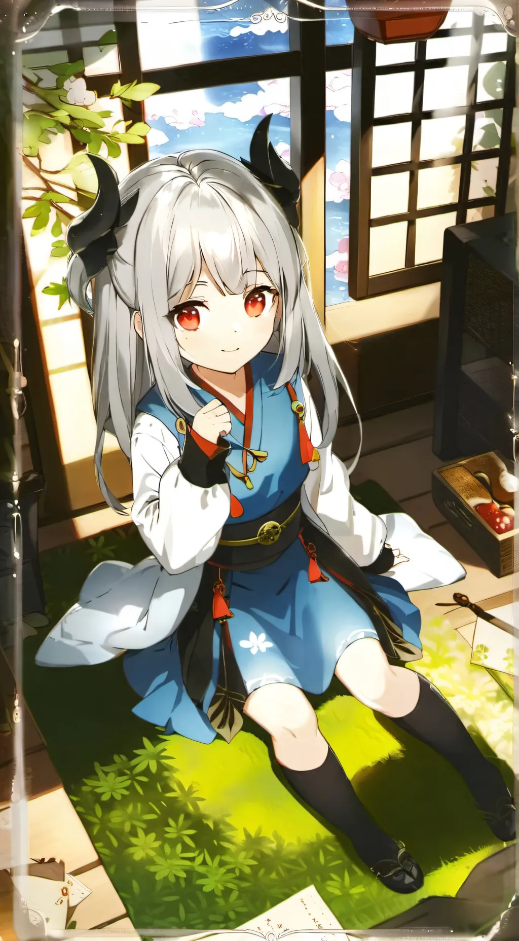 ai character: Goddess of death  background