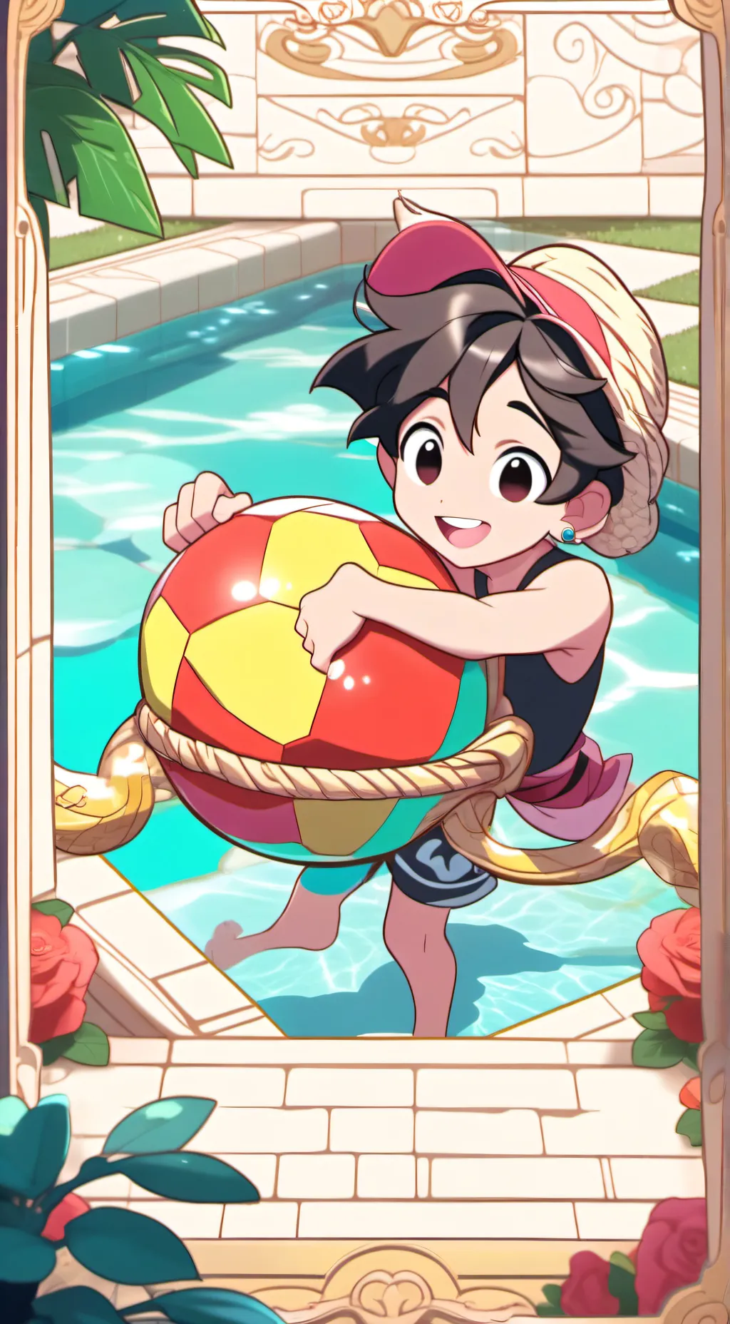 ai character: mha piscine  background