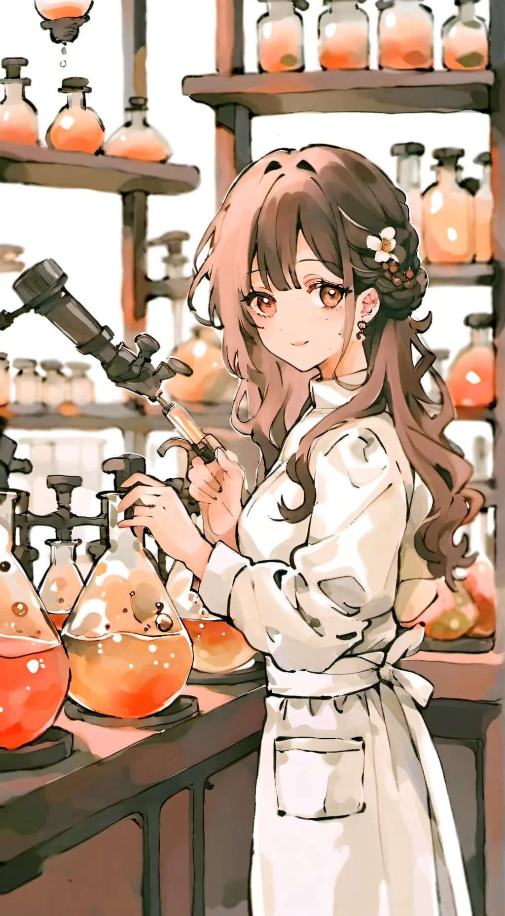 ai character: Ppt and dw Lab au background