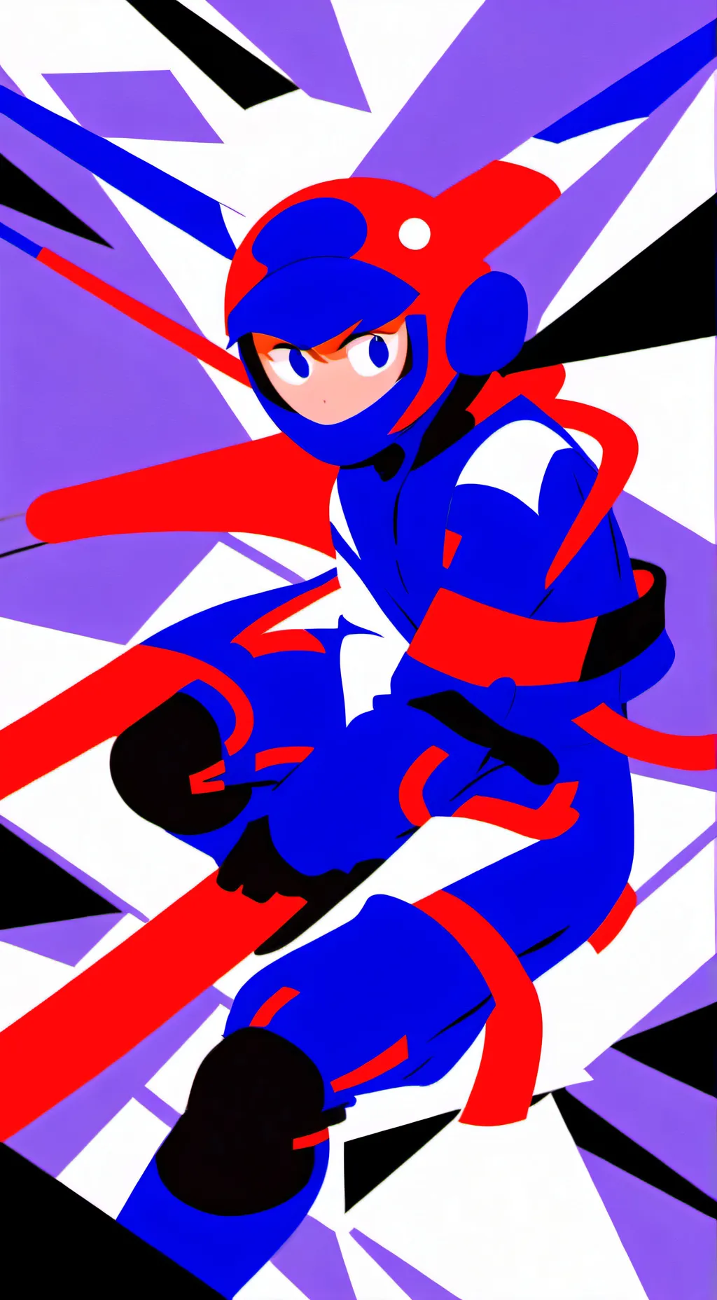 ai character: red background