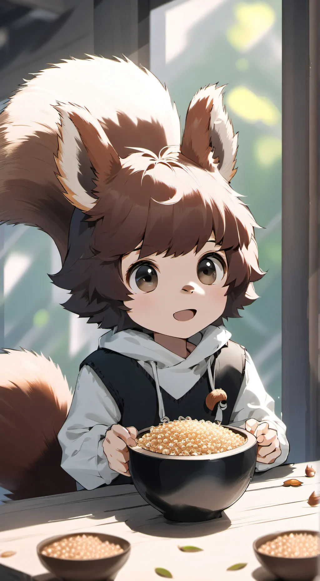 ai character: Chestnut Spirit Squirrel background