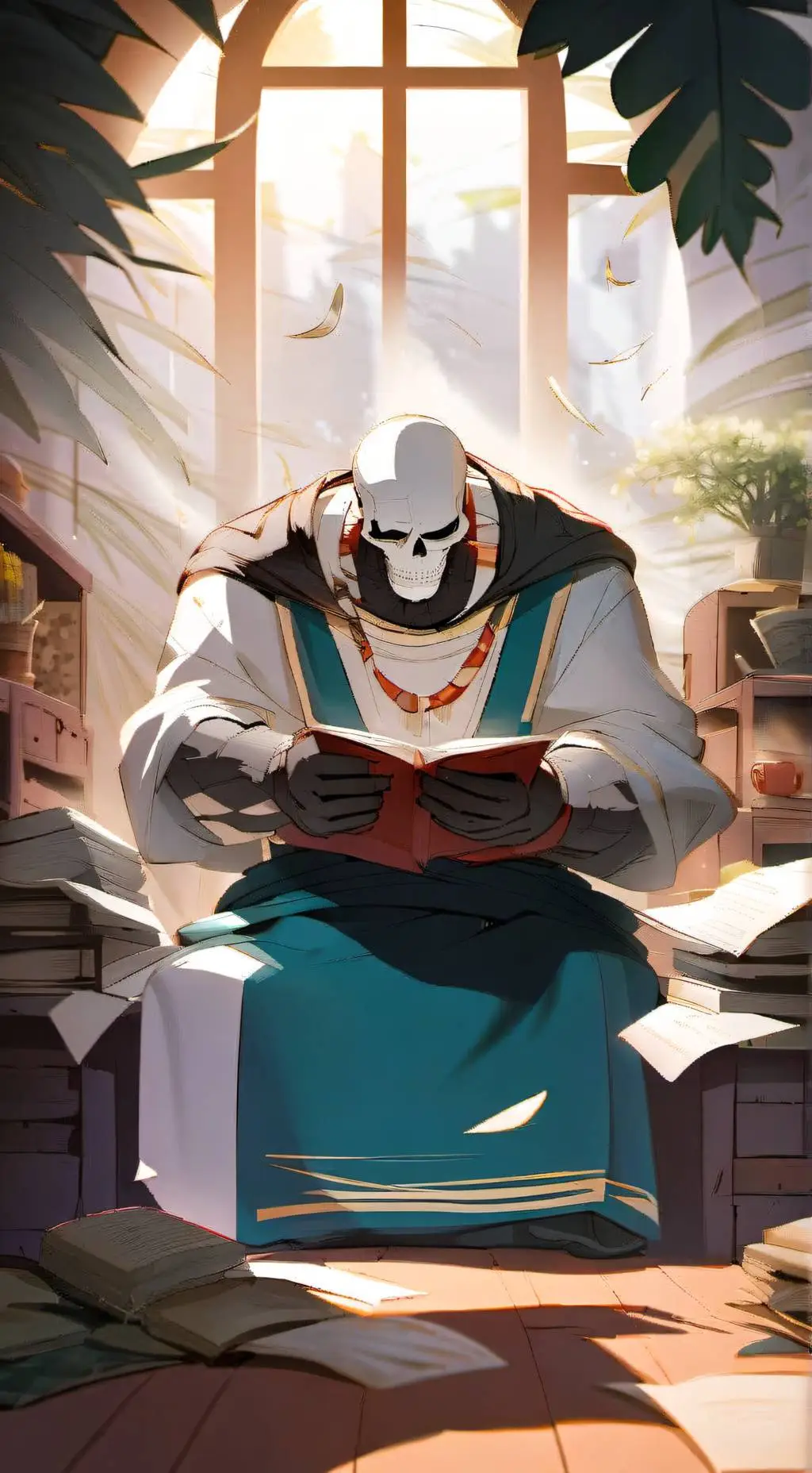 ai character: at- papyrus  background