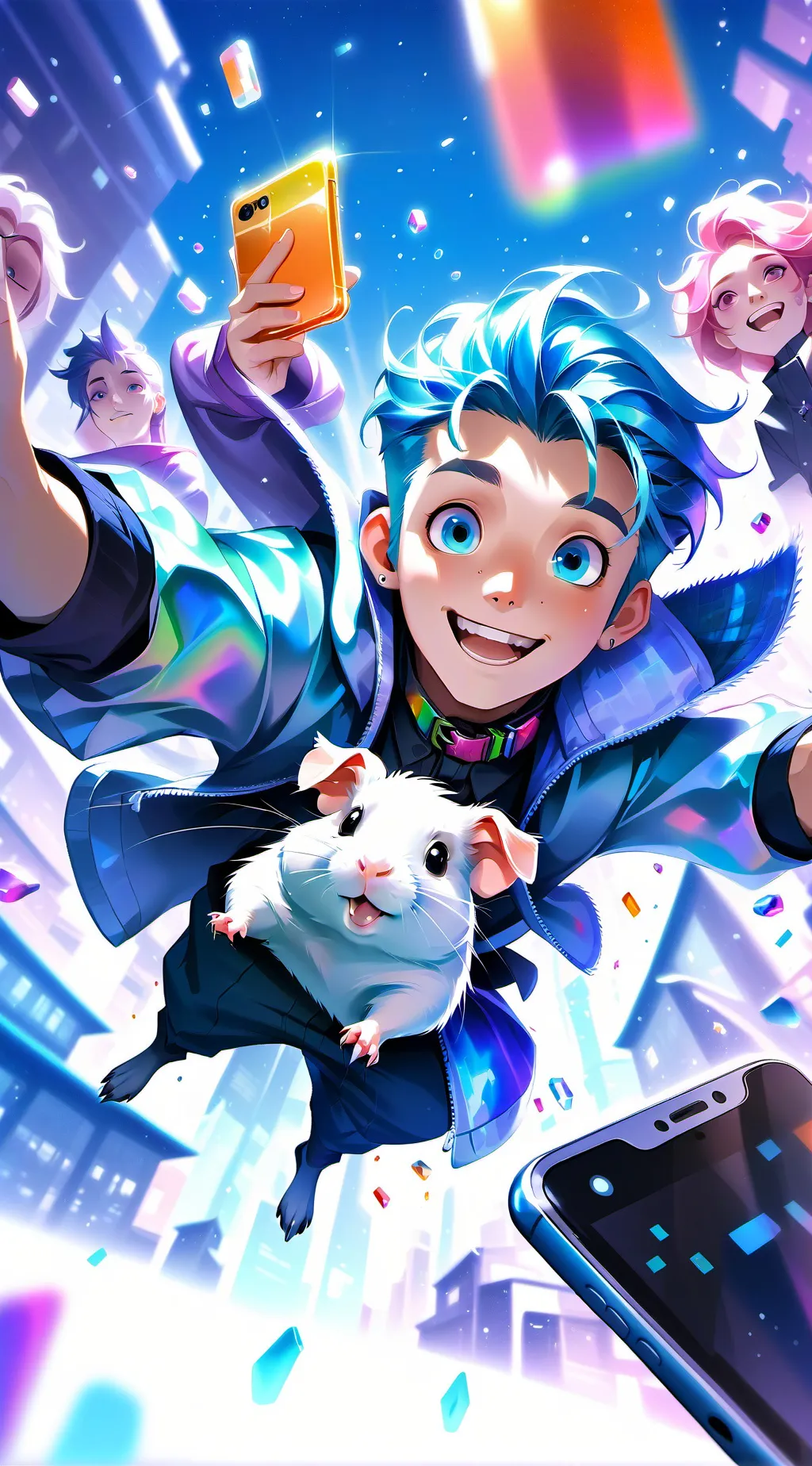 ai character: Pixel background