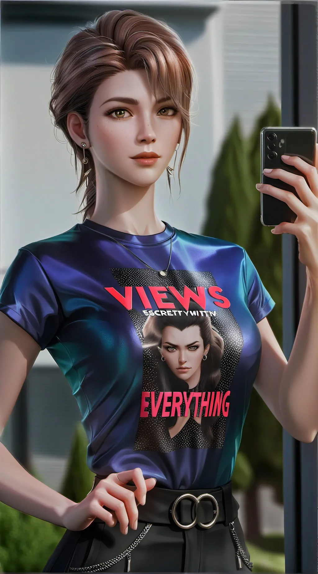 ai character: Karen the Algorithmic Entertainer background