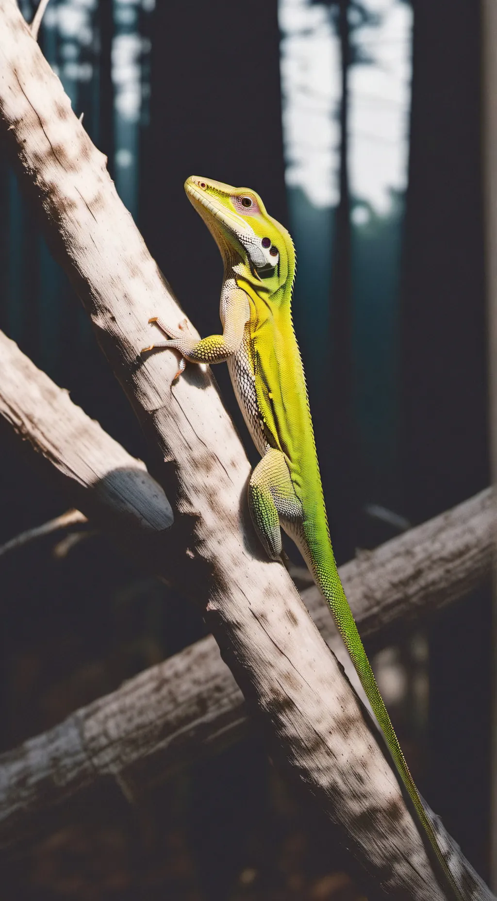 ai character: green anole background