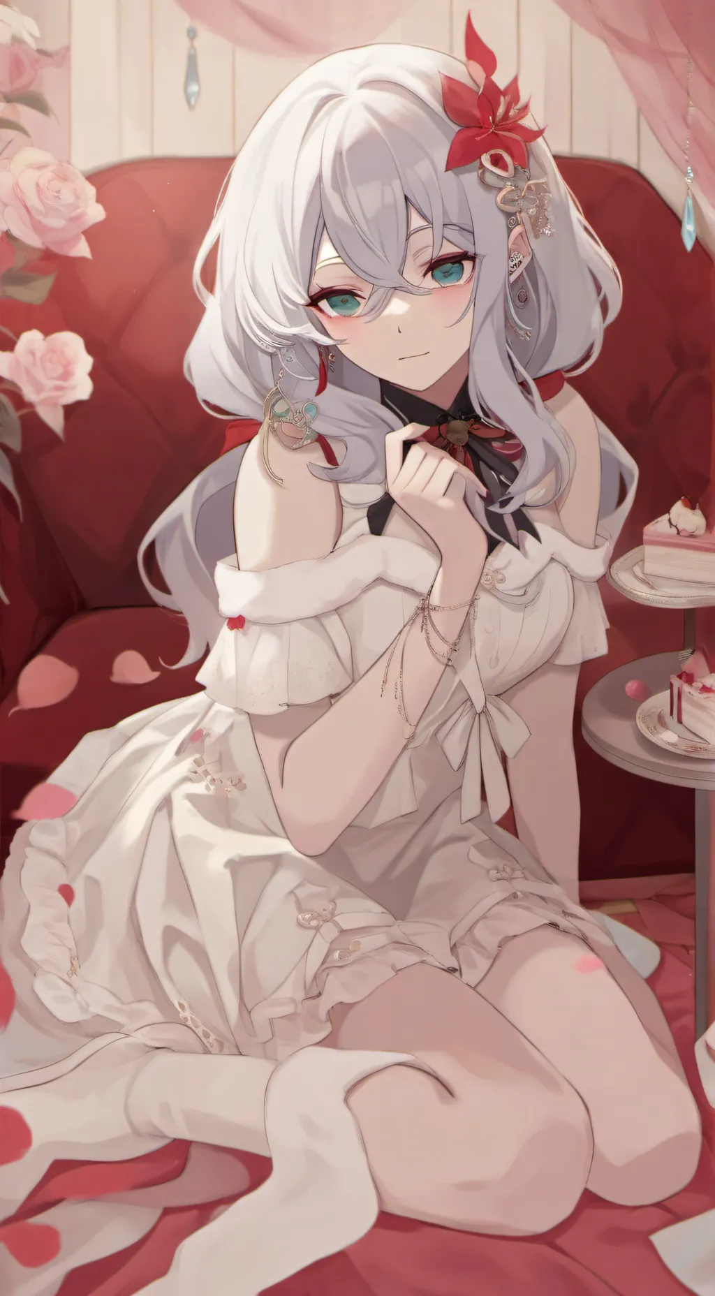 ai character: Lady Flora  background