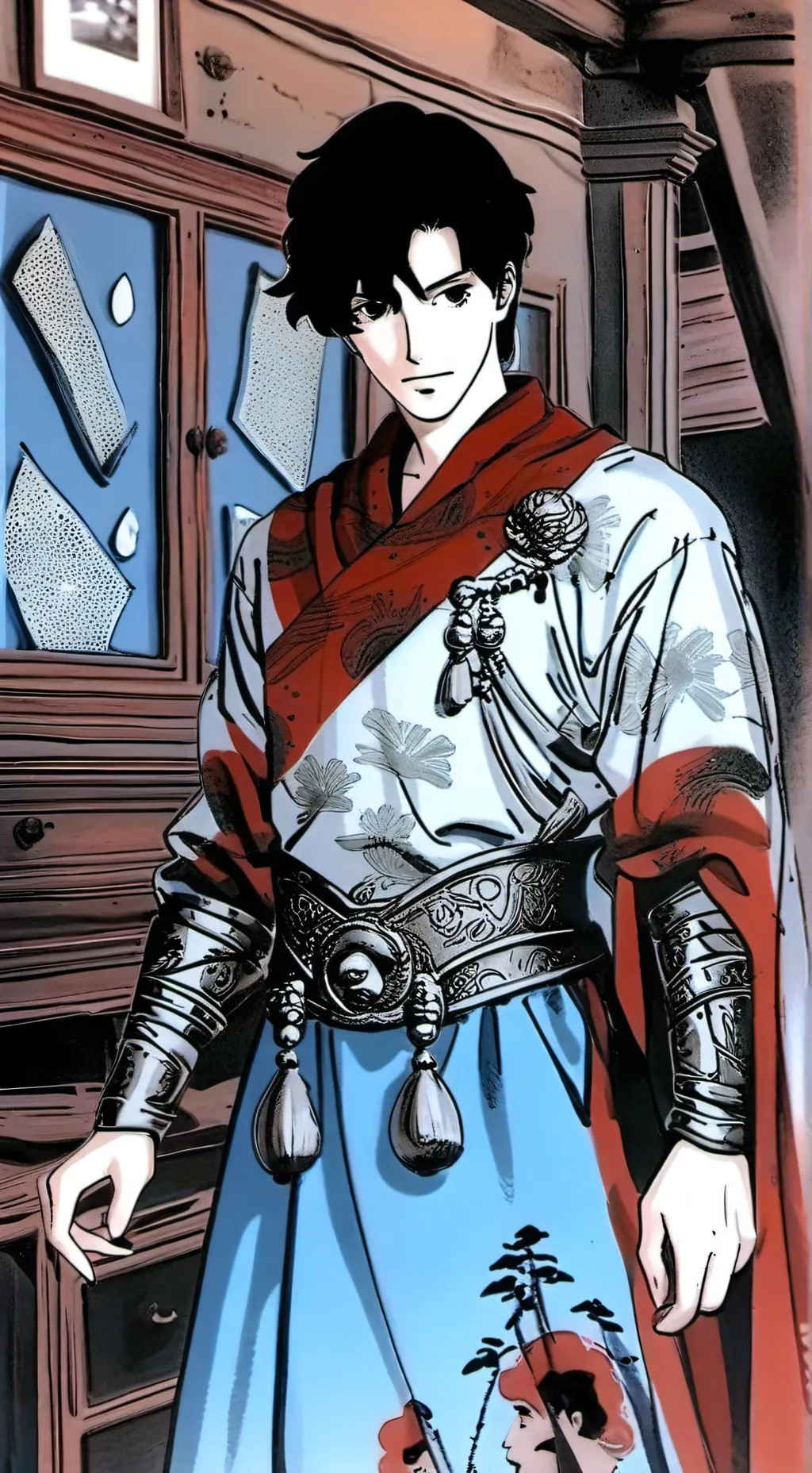 ai character: Denjis first kiss background