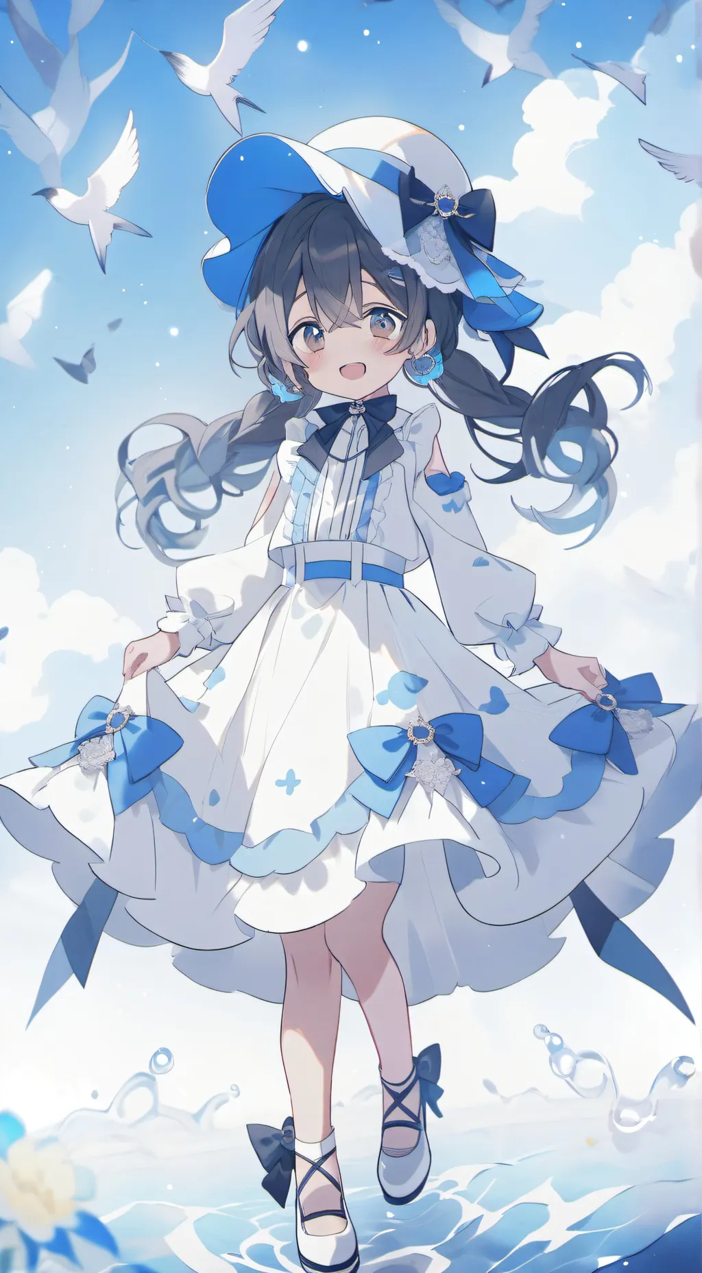 ai character: baby in yellow  background