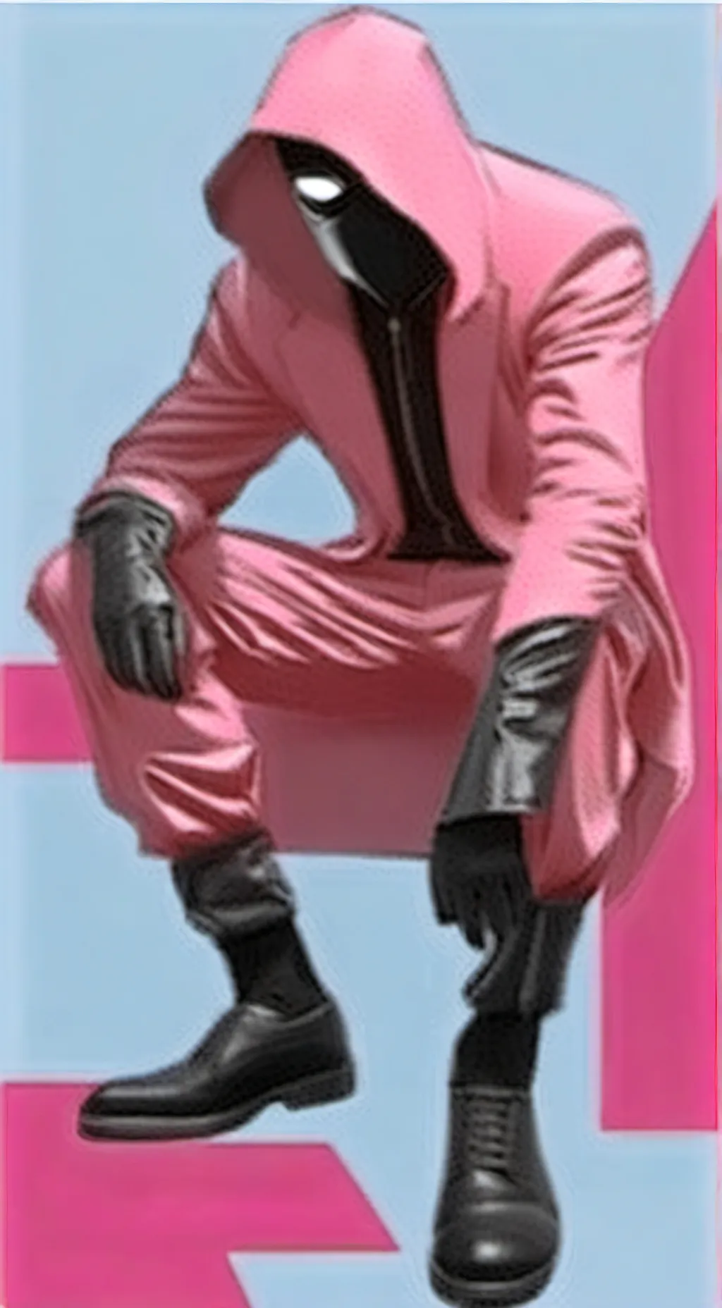 ai character: squid game guard background