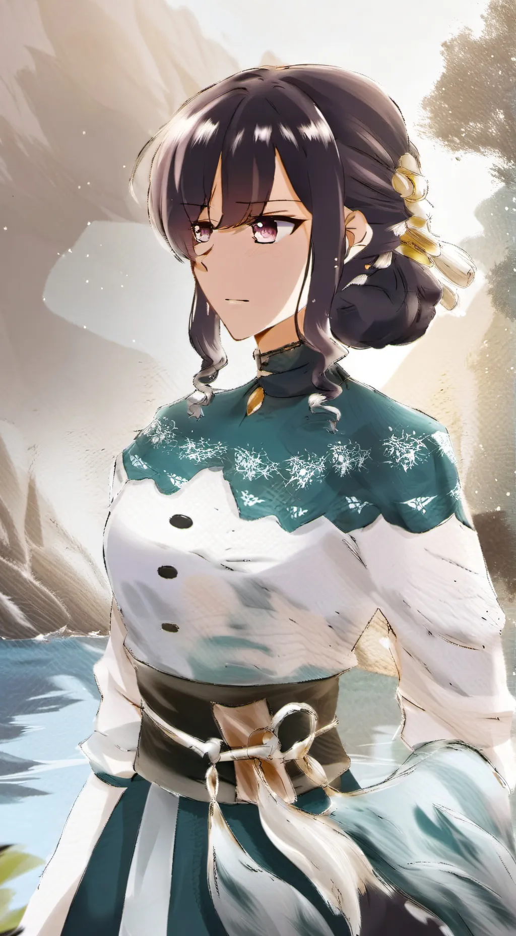 ai character: komi en squid game background