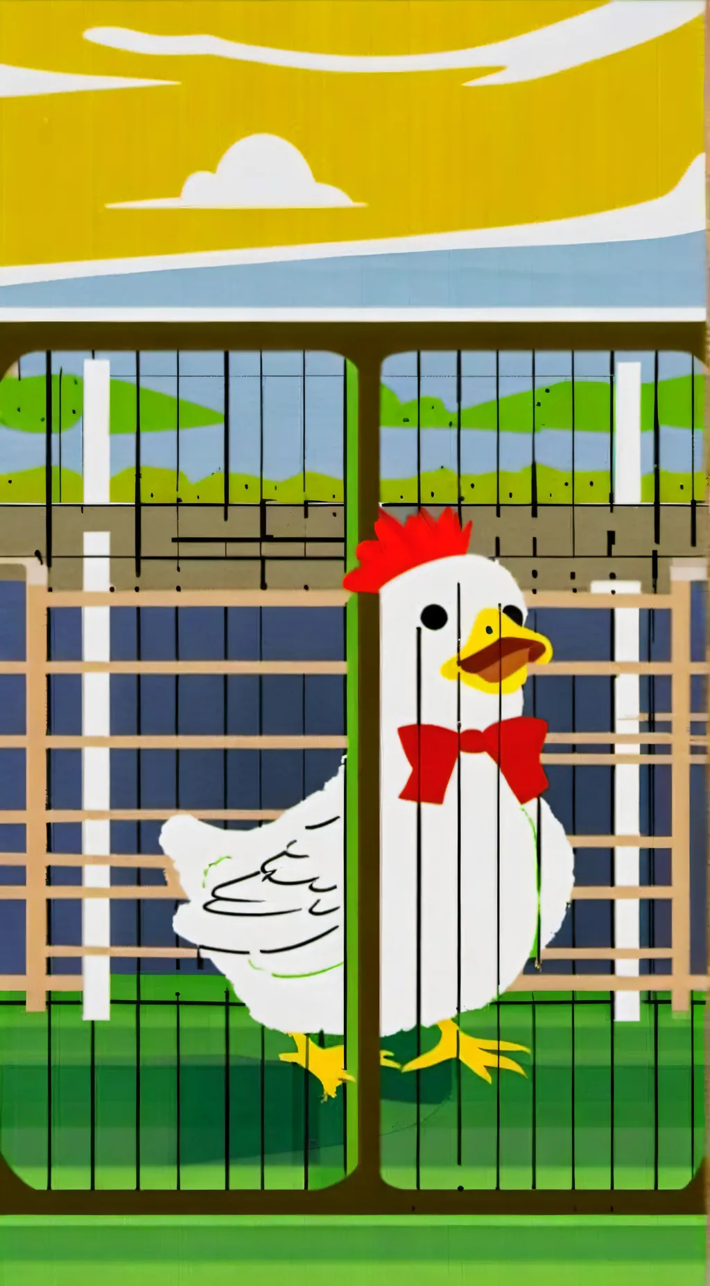 ai character: Chick South Park  background