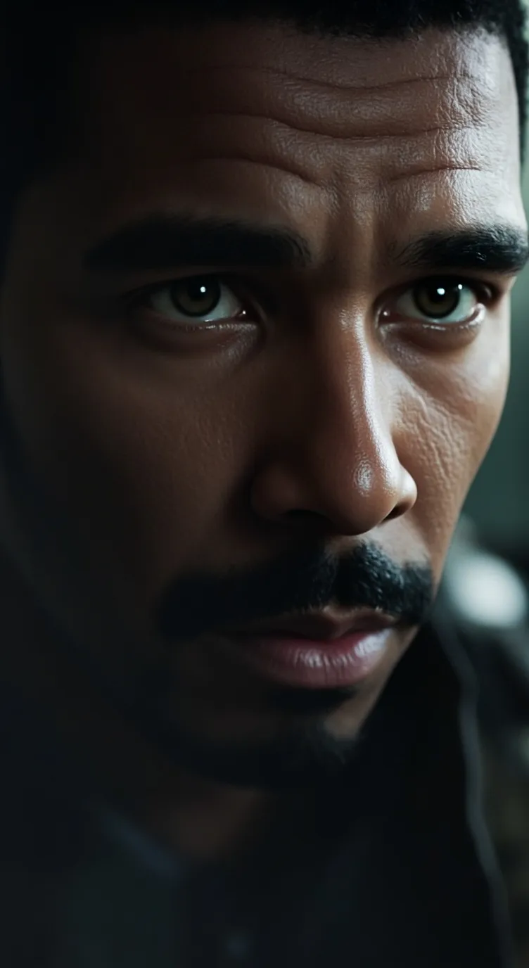 ai character: aaron pierre  background