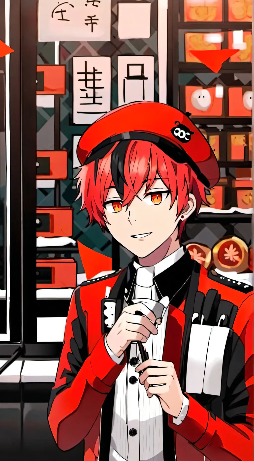 ai character: Karma X yor background