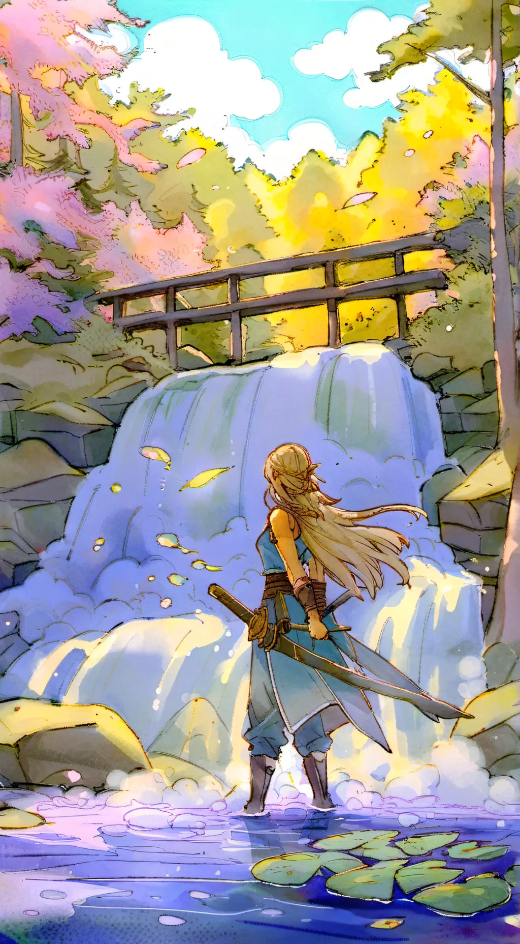 ai character: MHA rain day background