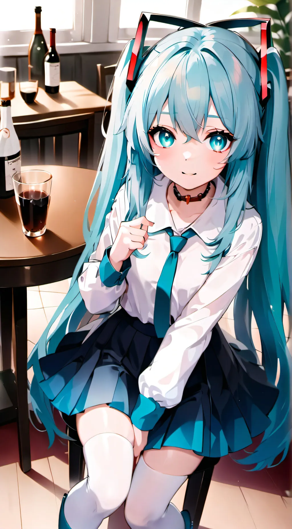 ai character: 💙hatsune miku💙 background