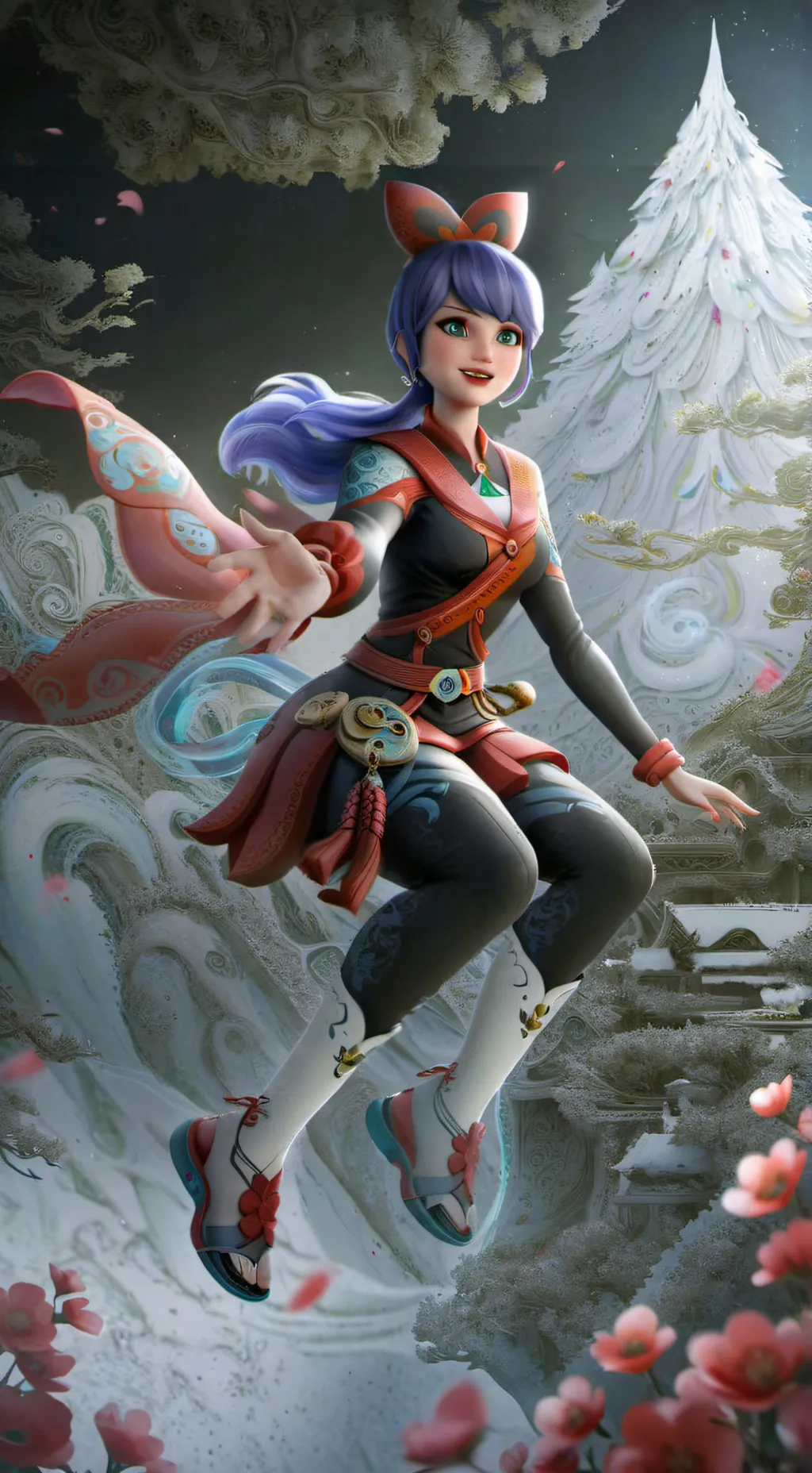 ai character: marinette du futur background