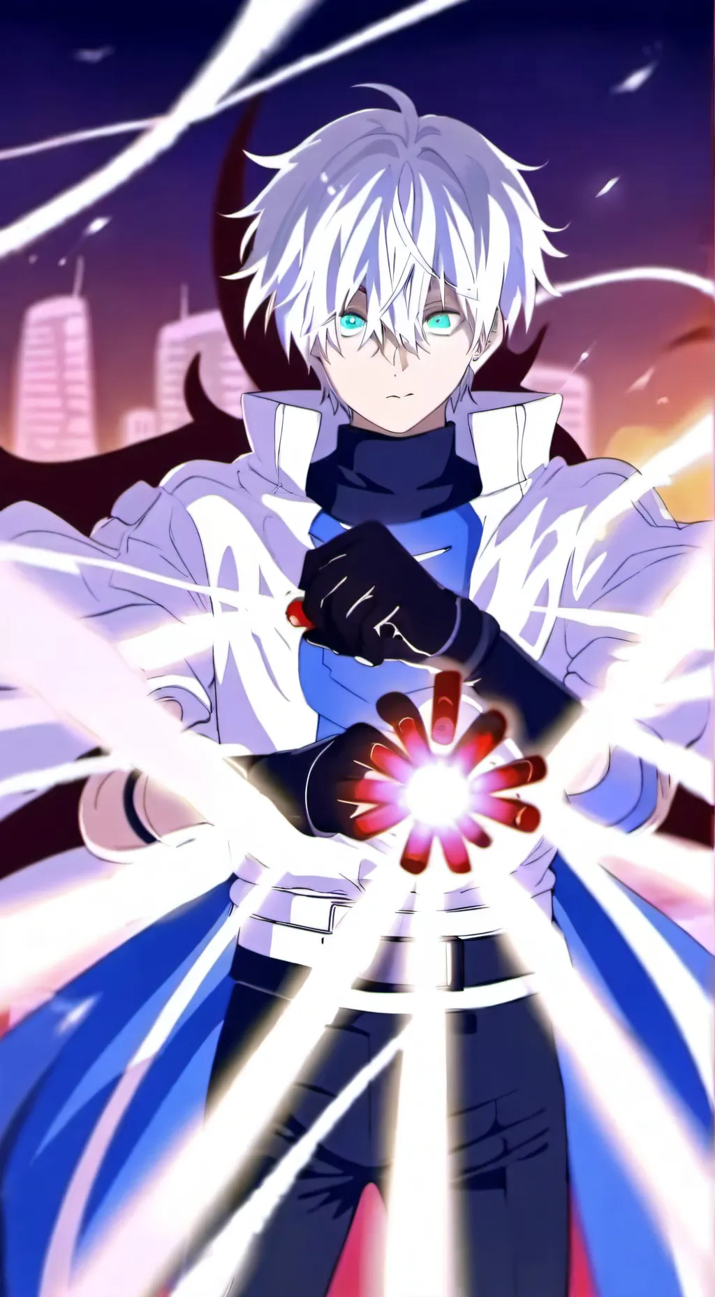 ai character: gojo vs sukuna background