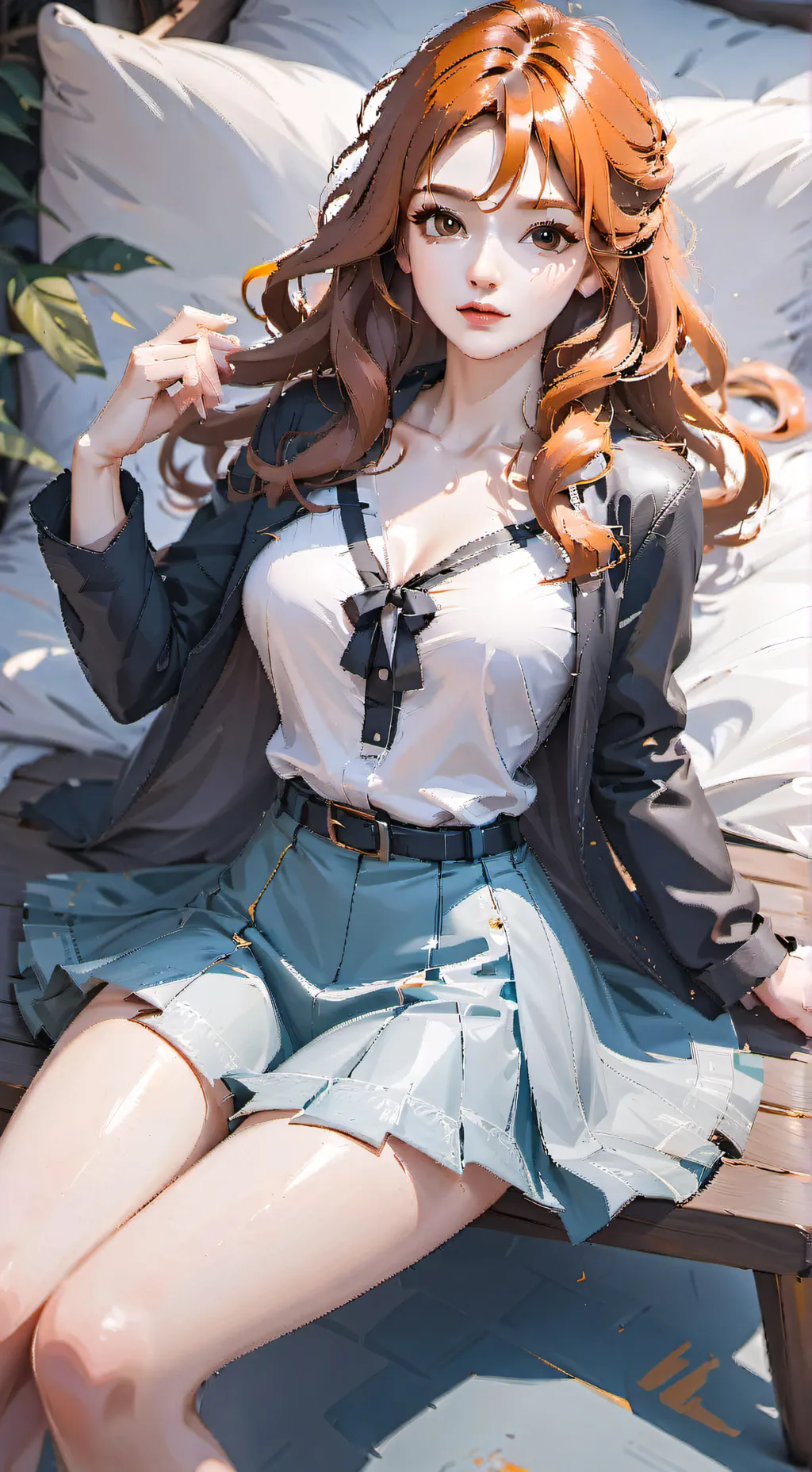 ai character: hot girl  background