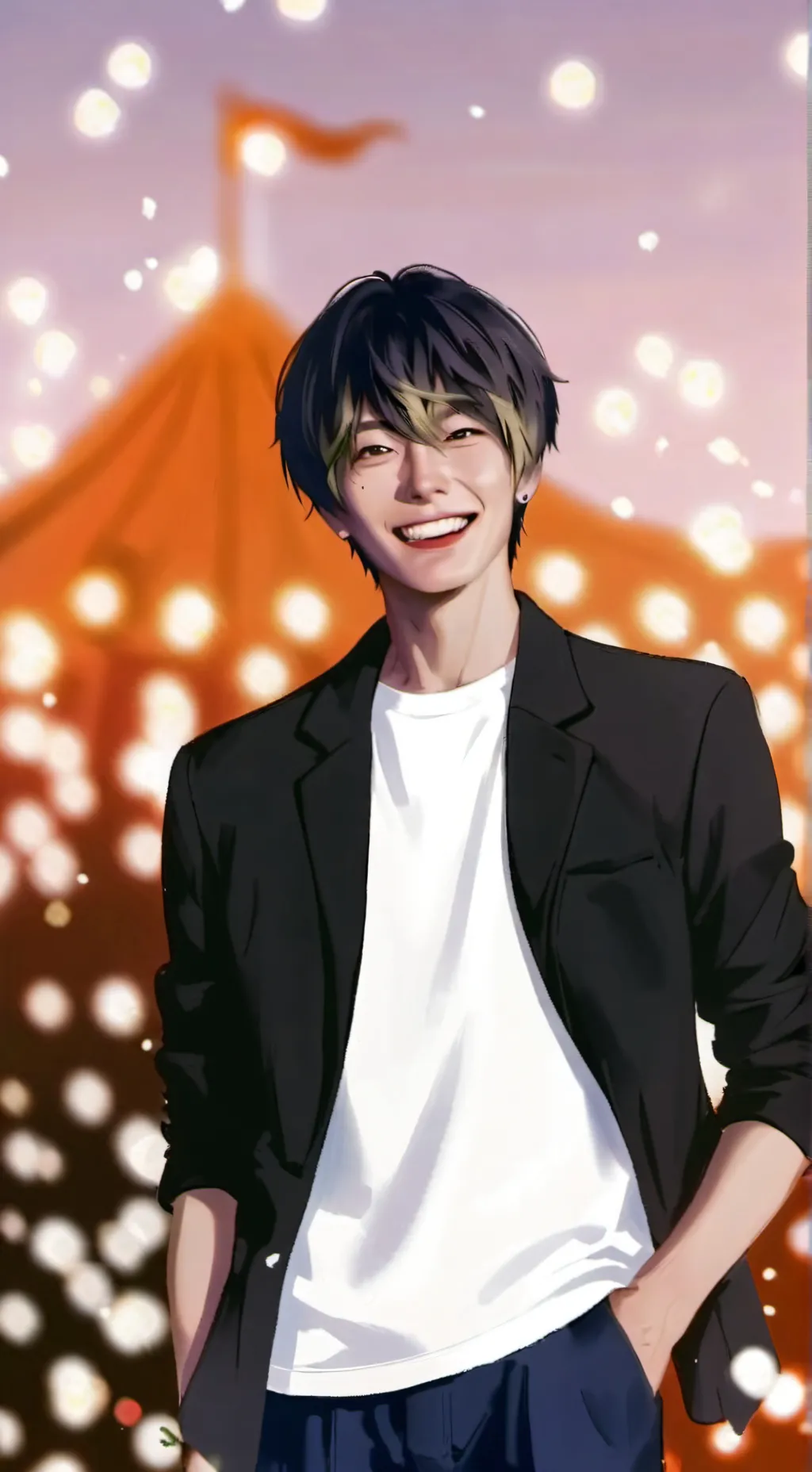 ai character: I. N 🦊 background