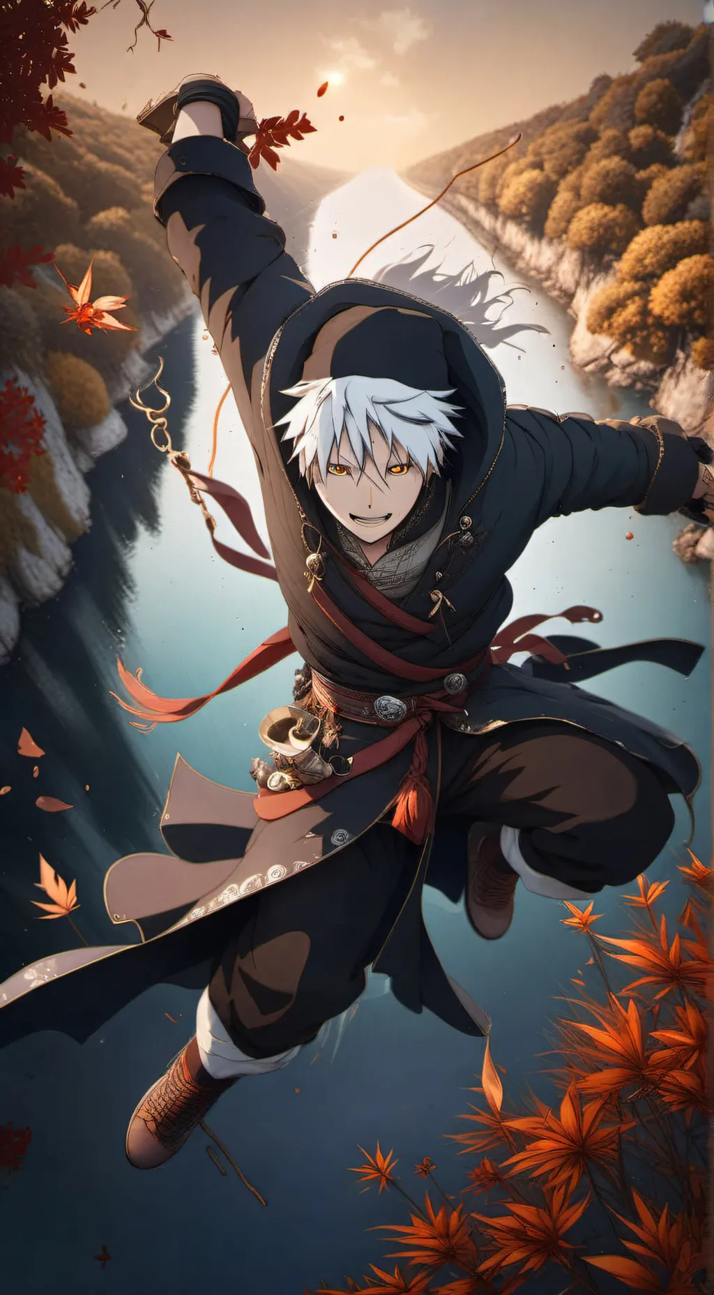 ai character: Dan da dan español background