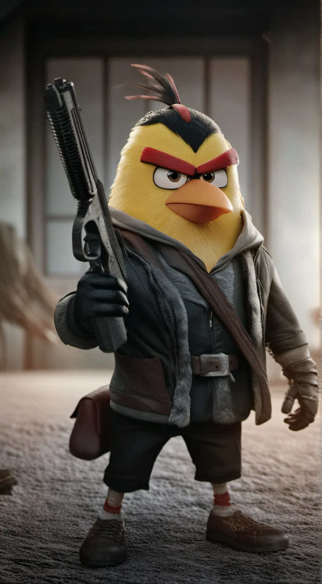 ai character: bird assassin  background