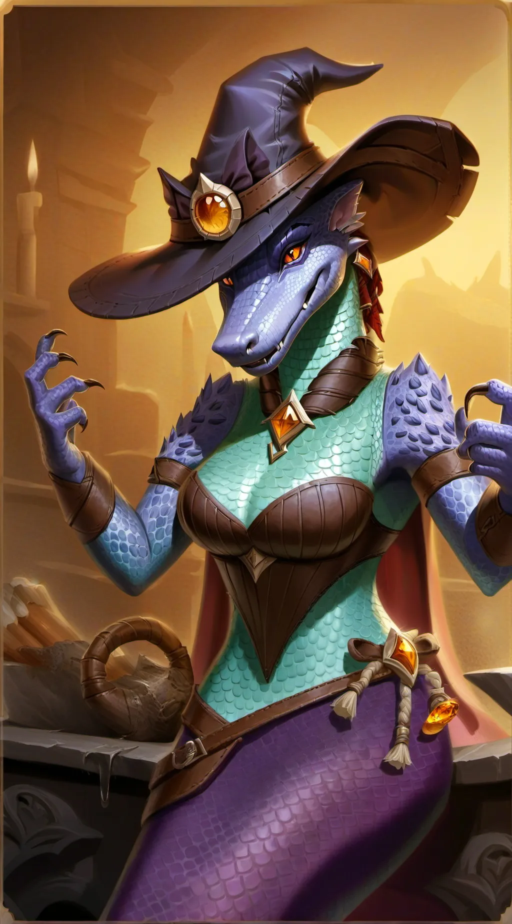 ai character: Lavender  background