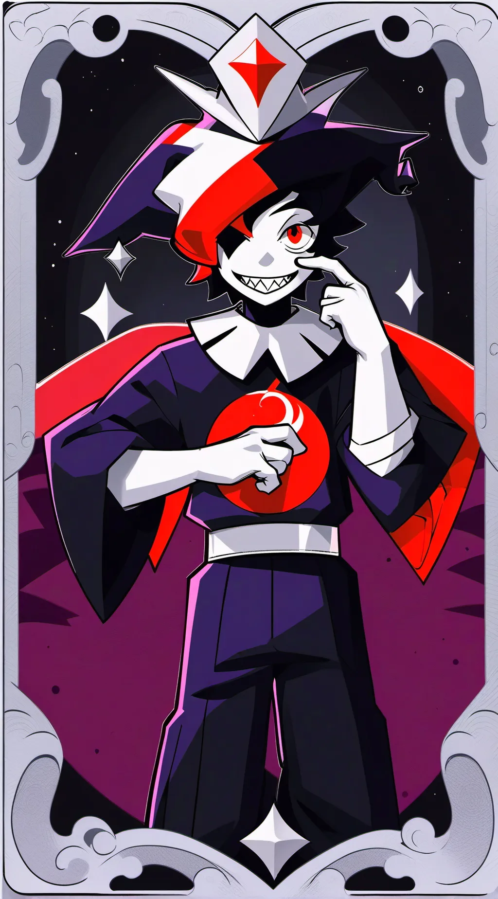 ai character: Bitter giggle  background