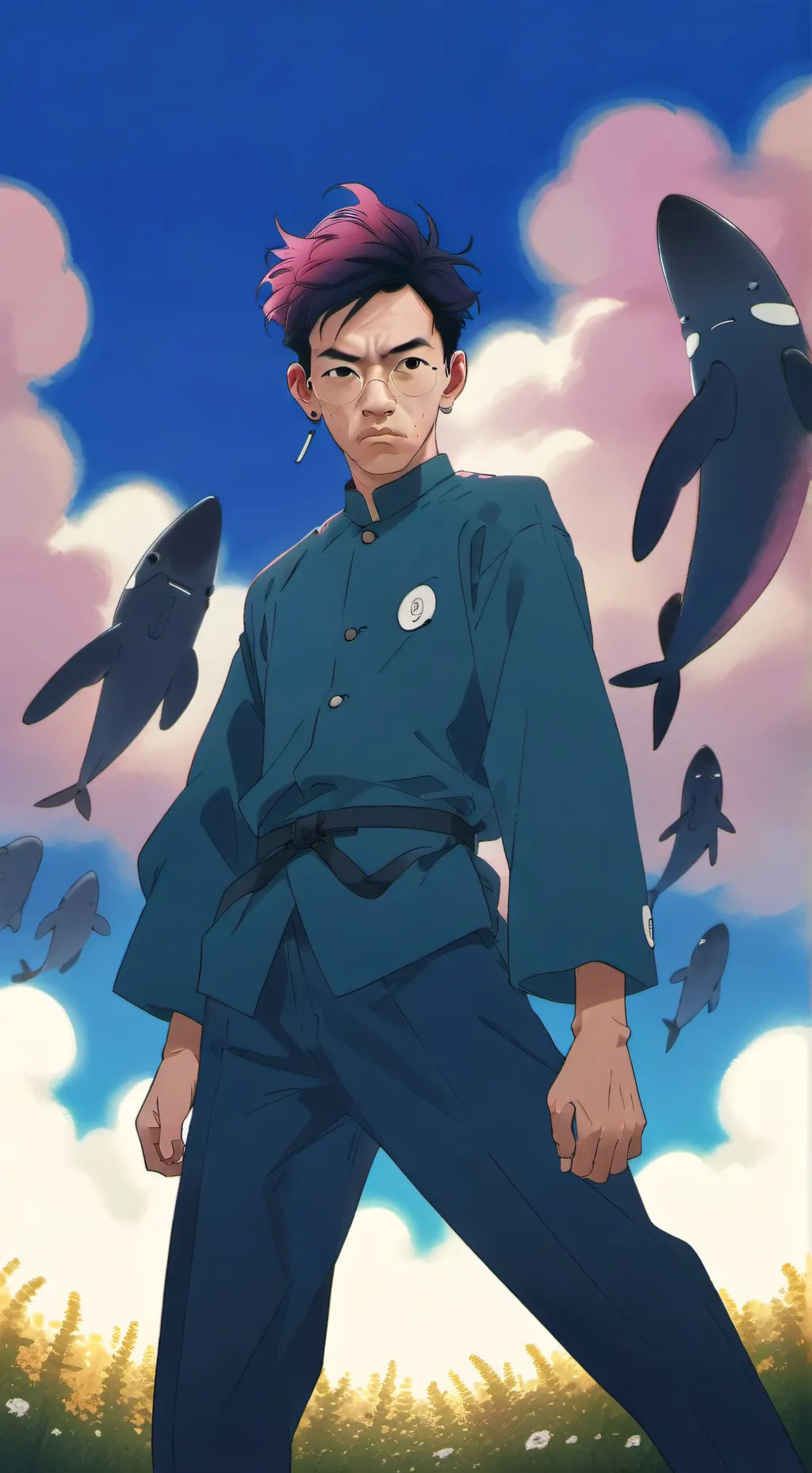 ai character: Thanos squid game background