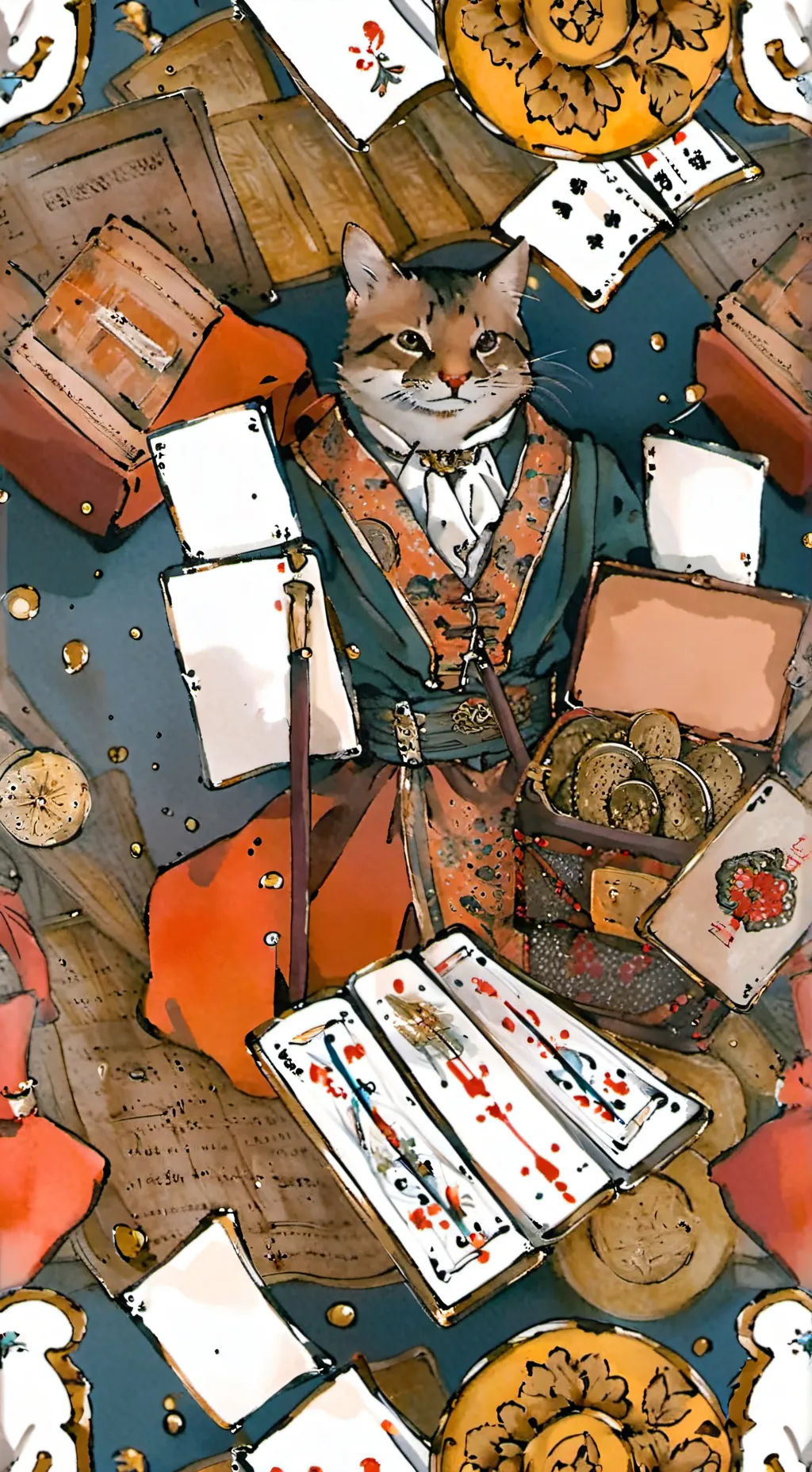 ai character: КОТ🙄💅 background