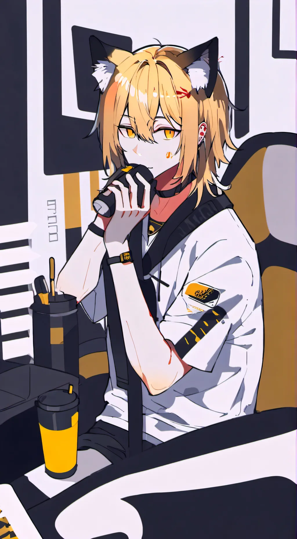 ai character: |•scraps!•| background