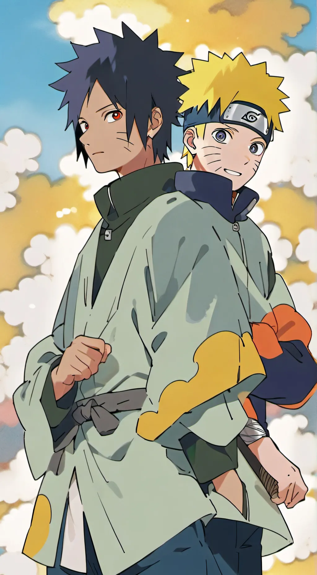 ai character: Sasuke x Naruto background