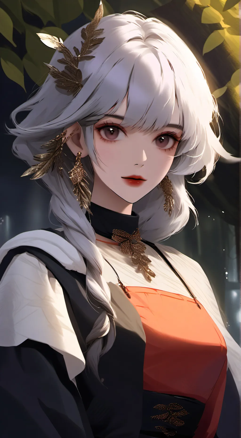 ai character: Vee eats shelly  background