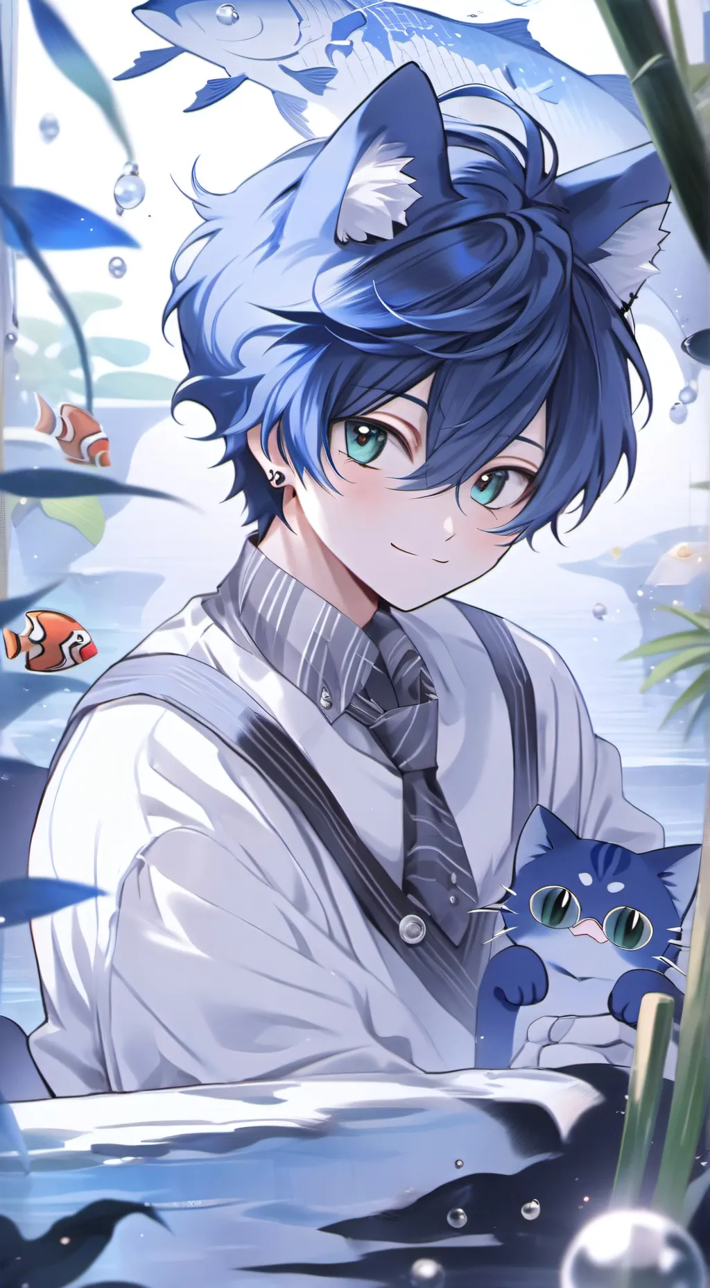 ai character: Whaley Cat Furry background