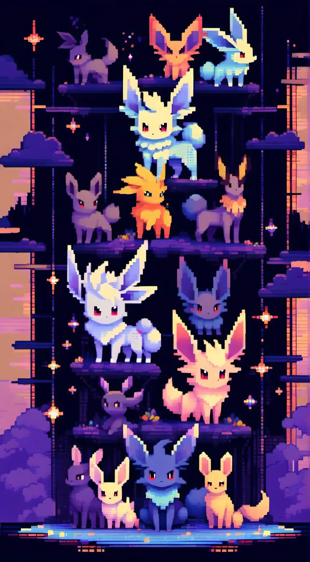 ai character: EEVEELUTIONS! background