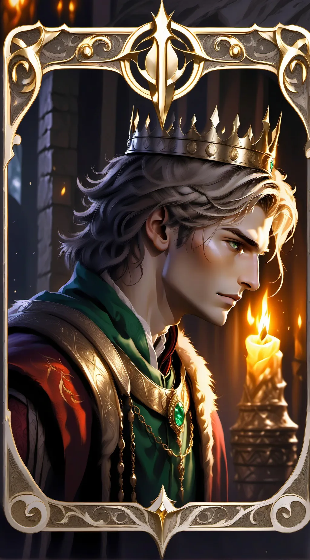 ai character: King Anlas  background