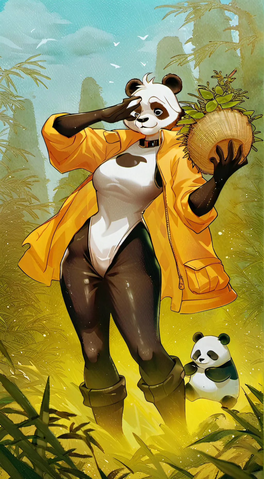 ai character: Panda Gal background