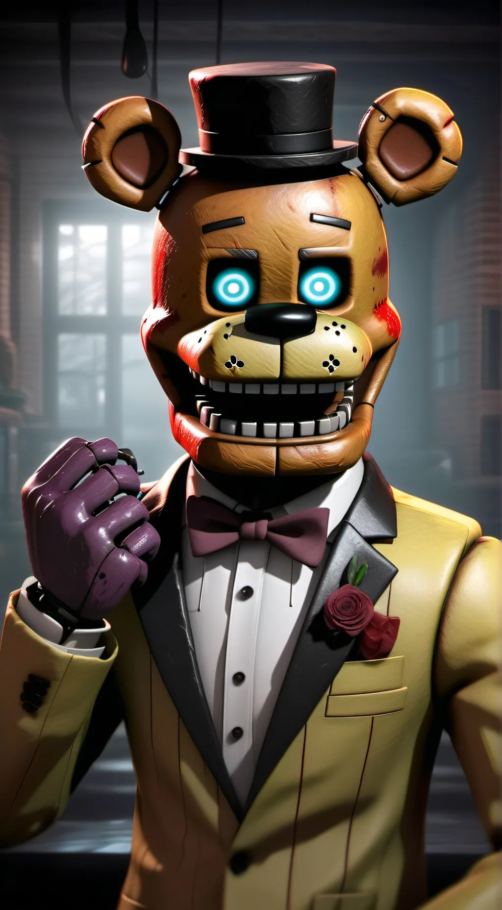 ai character: Freddy Fasbear background